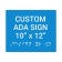 ADA 10" x 12" Horizontal Sign