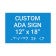 ADA 12" x 18" Horizontal Sign