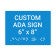 ADA 6" x 8" Horizontal Sign