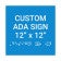 12" x 12" ADA Square Sign
