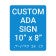 ADA 10" x 8" Vertical Sign