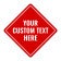 Diamond Sign with Custom Text - Red