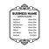 Business Hour Window Decal with Decorative Border