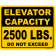 Custom Elevator Capacity 8" x 10" Full Color Sign 