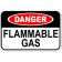 Danger Flammable Gas 12" x 18" Aluminum Sign