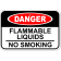 Danger Flammable Liquids No Smoking 12" x 18" Aluminum Sign