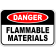 Danger Flammable Materials 12" x 18" Aluminum Sign 