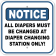 Diaper Changing Station 12" x 12" Aluminum Sign