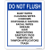 Do Not Flush 10" x 8" Full Color Sign 