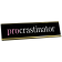 Procrastinator Full Color Plastic Funny Desk Plate with Aluminum Holder