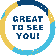 Great to See You Aqua Set Business Reopening Floor Decal