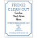 Fridge Clean Out 8" x 6" Dry Erase Sign