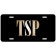 Gold Lettering Custom Monogram License Plate