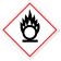 6" x 6" GHS Oxidizing Flame Over Circle Decal