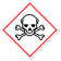 6" x 6" GHS Toxic Skull & Crossbones Hazard Decal