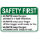 Gun Safety First 12" x 18" Aluminum Sign