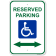 Handicap Reserved Arrow 18" x 12" Aluminum Sign 