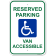 Handicap Van Accessible 18" x 12" Aluminum Sign 
