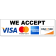 3" x 10" Credit Cards Accepted Vinyl Decal