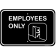 Horizontal Illustrated Employees Only 12" x 18" Aluminum Sign
