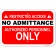 Horizontal No Admittance Authorized Personnel 12" x 18" Aluminum Sign