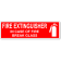 3" x 10" In Case Of Fire Break Glass Fire Extinguisher Decal