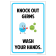 Knock Out Germs Hand Washing 6" x 4" Full Color Sign