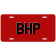 Red and Black Custom Monogram License Plate