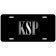 Silver Lettering Custom Monogram License Plate