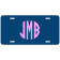 Traditional Custom Monogram License Plate