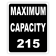 Maximum Capacity Black Custom Sign