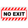 Red Stripes No Exit 6" x 12" Vinyl Decal