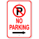 No Parking Right Arrow 18" x 12" Aluminum Parking Sign