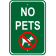 No Pets 18" x 12" Aluminum Sign