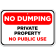 No Public Dumping 12" x 18" Aluminum Sign 