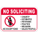 No Soliciting Sales Icon Aluminum Sign