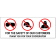 No Sunglasses Hats Hoods 3" x 8" Full Color Sign 