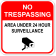 No Trespassing Surveillance 12" x 12" Aluminum Sign