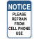 Notice Cell Phone Refrain 18" x 12" Aluminum Sign