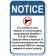 Notice School Property TCA 39-17-1309-(e) 18" x 12" Aluminum Sign