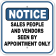 Notice Seen By Appointment 12" x 12" Aluminum Sign