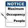 Notice Write in Maximum Occupancy 8" x 10" Dry Erase Sign