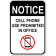 Office Cell Phone 18" x 12" Aluminum Sign
