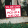 We are Open for Pick-up and Take Out Yard Sign