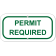Permit Required Add-On 6" x 12" Green Aluminum Sign