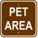 Pet Area 12" x 12" Aluminum Sign