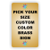 Pick Your Size Custom Vertical Full Color Brass Sign