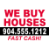 Plastic We Buy Houses Fast Cash Yard Sign