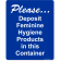 Please Deposit Feminine Hygiene Products 10" x 8" Full Color Sign