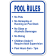 Pool Rules Square 18" x 12" Aluminum Sign